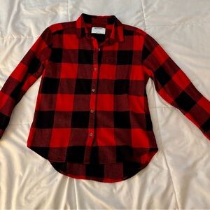 Old Navy Red and Black Checkered Shirt